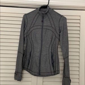 Grey Lululemon zip-up size 6